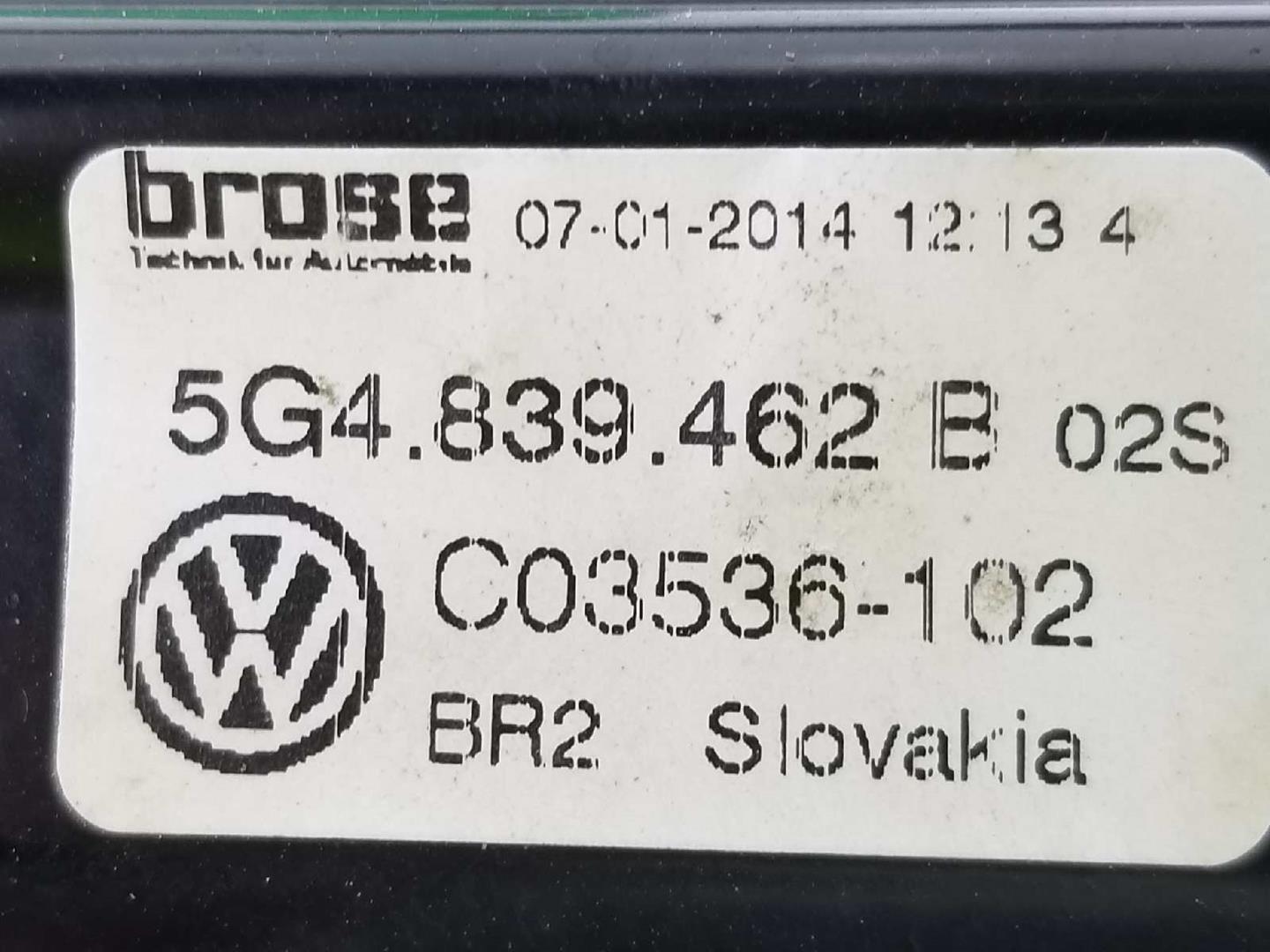 VOLKSWAGEN Golf 7 generation (2012-2024) Regulator de geam ușă dreapta spate 5G4839462B, C03536102, 5G4839462C 19700624