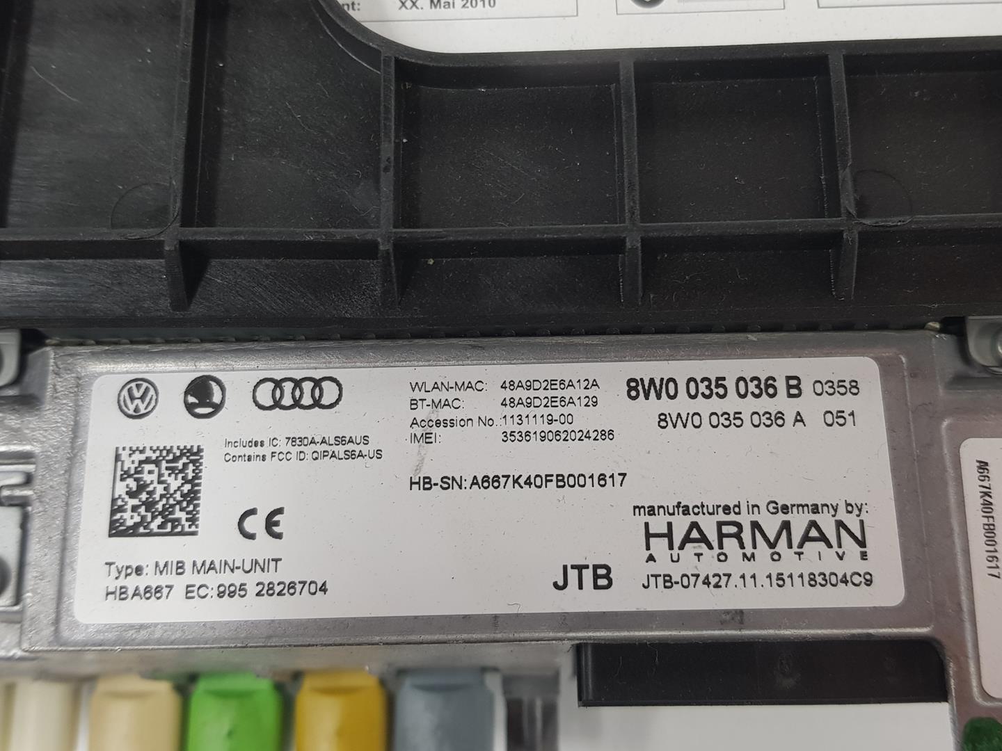 AUDI A4 B9/8W (2015-2024) Автомагнитола с навигацией 8W0035036B, 8W0035036B 24241549