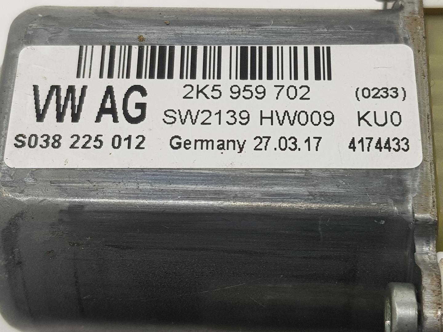 VOLKSWAGEN Caddy 4 generation (2015-2020) Priekšējo labo durvju logu pacelšanas motorīts 2K5959702, 2K5959702 24216867