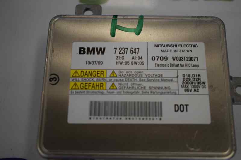 BMW X1 E84 (2009-2015) Xenonová světelná řídící jednotka 7237647, 0709W003T20071 25062882