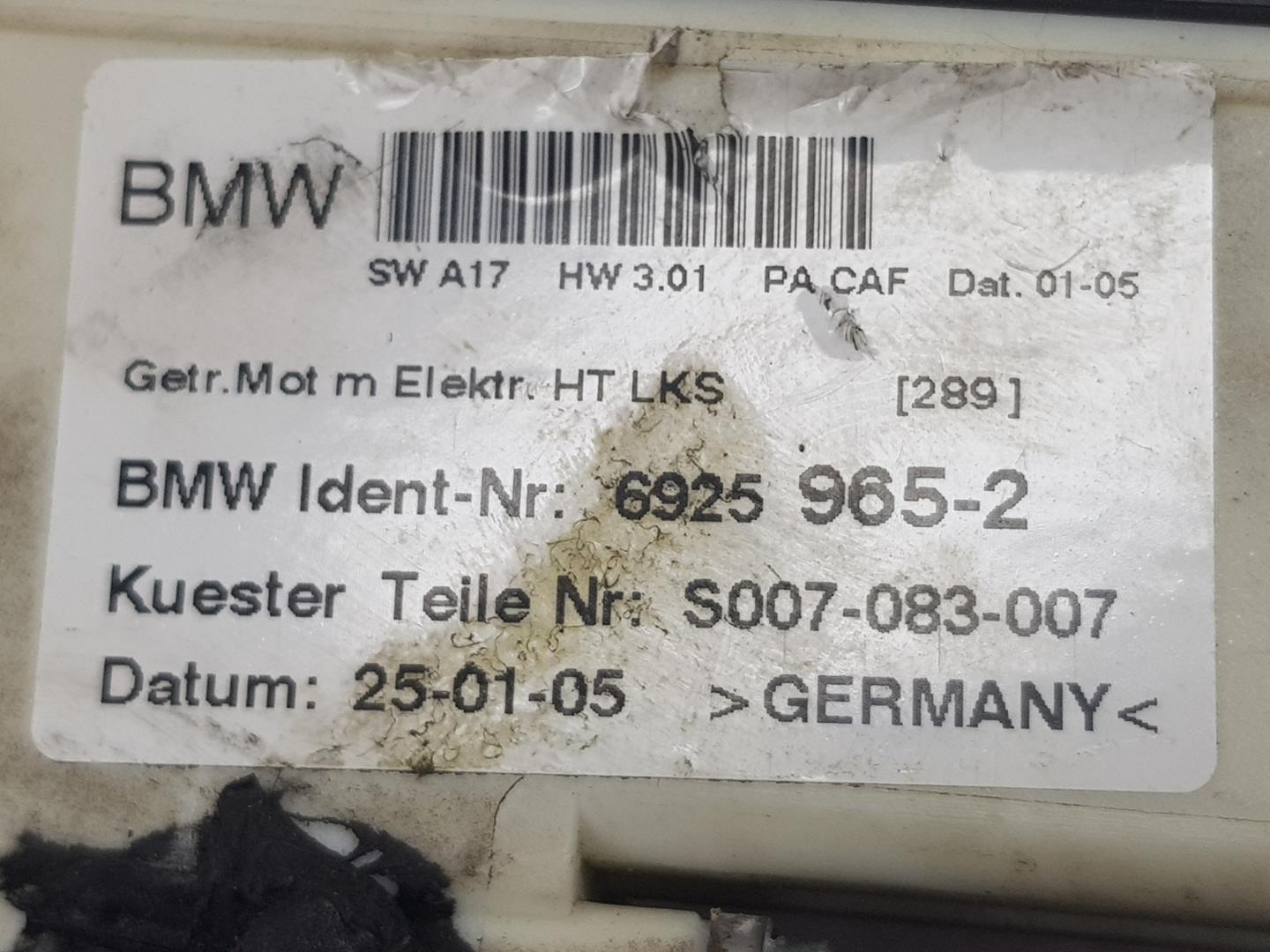 BMW X3 E83 (2003-2010) Galinių kairių durų stiklo pakelėjo varikliukas 67626925965, 6925965 24176444
