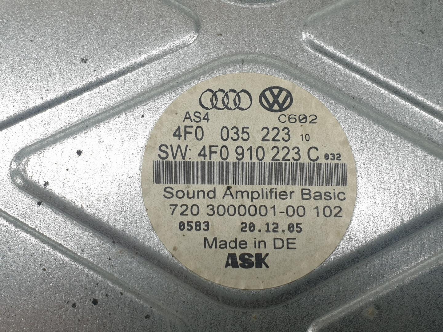 AUDI A6 C6/4F (2004-2011) Sound Amplifier 4F0035223C, 4F0035223 23755191