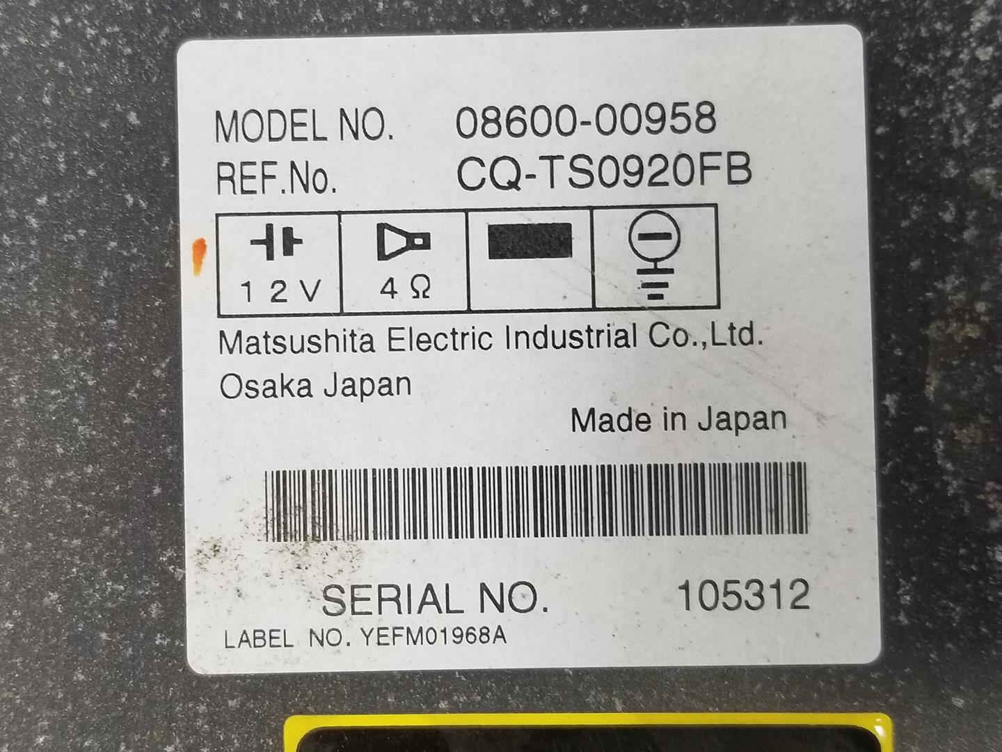 TOYOTA Land Cruiser 70 Series (1984-2024) Lecteur de musique sans GPS 0860000958,CQTS0920FB 19930285