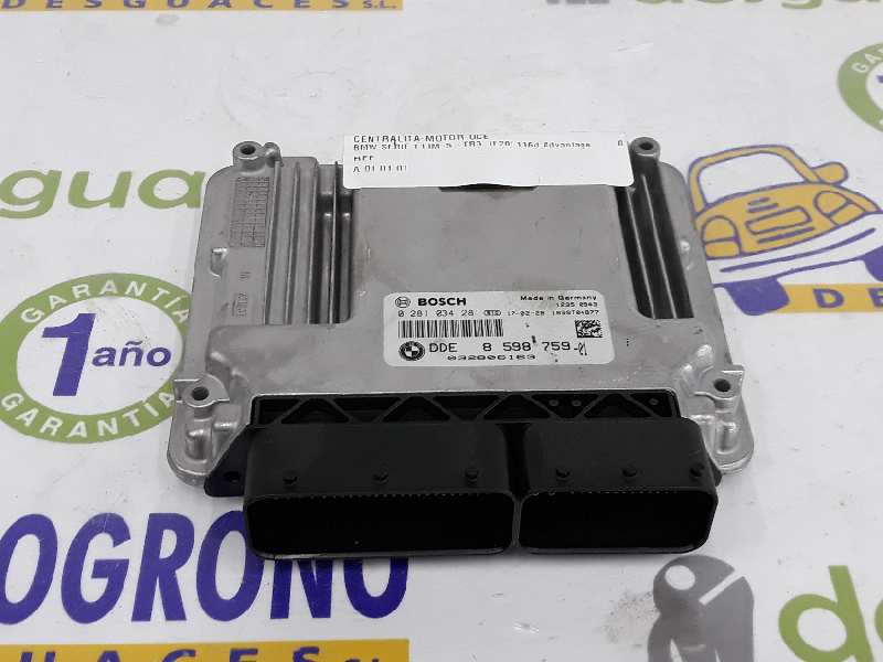 BMW 1 Series F20/F21 (2011-2020) Блок управления двигателем 0281034281, DDE8598759 19622759