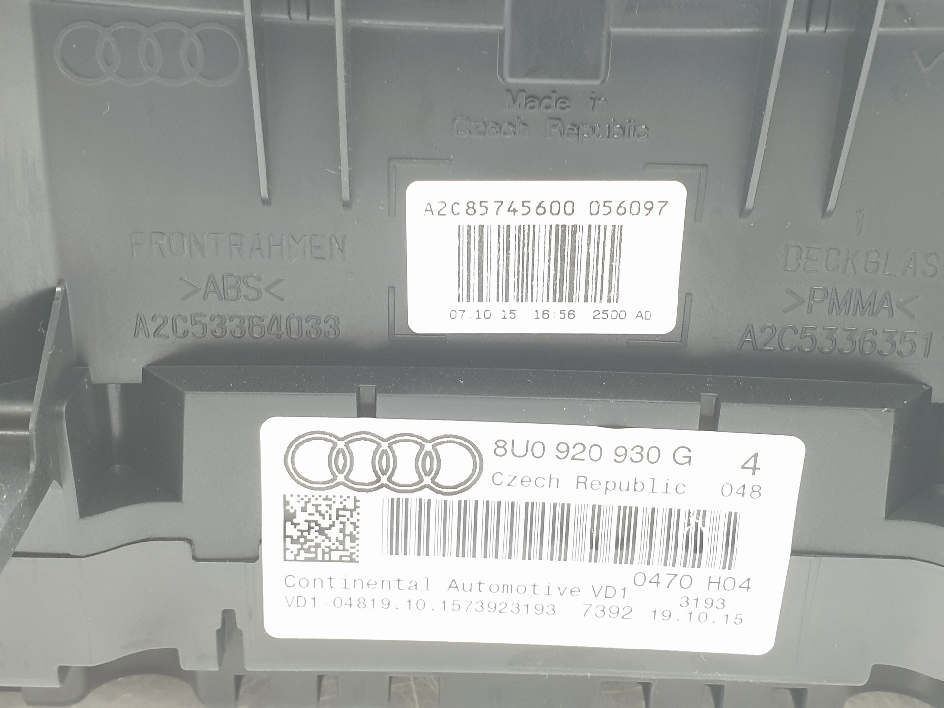 AUDI Q3 8U (2011-2020) Спидометр 8U0920930G,8U0920930G 27232961