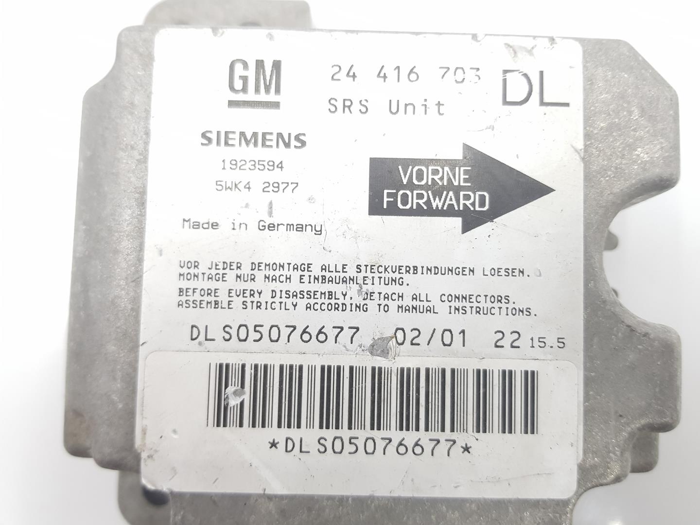 OPEL Astra H (2004-2014) Unitate de control SRS 24416703,9195790,2222DL 24153222