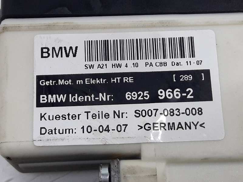 BMW X3 E83 (2003-2010) Galinių dešinių durų stiklo pakelėjo varikliukas 6925966,67626925966 19652202