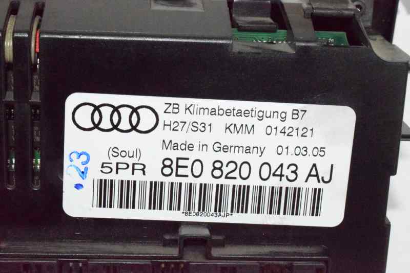 AUDI A4 B7/8E (2004-2008) Ilmastonhallintayksikkö 8E0820043AJ,8E0820043BJ 19582596