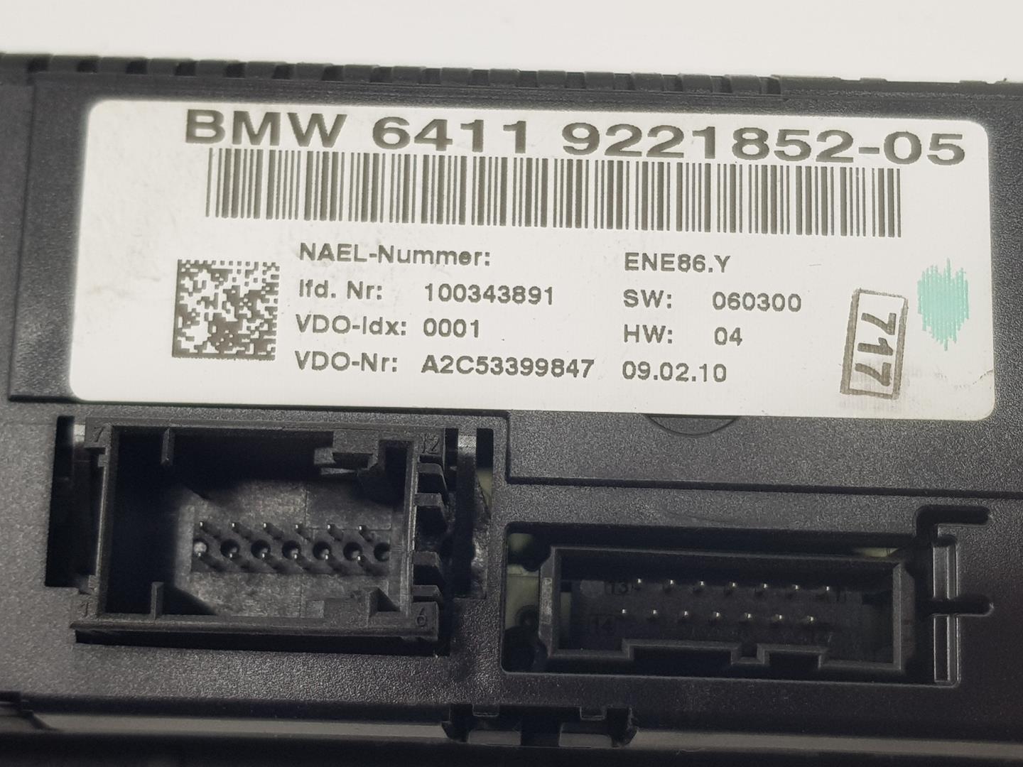 BMW 1 Series E81/E82/E87/E88 (2004-2013) Climate  Control Unit 64119221852, 9221852 21582619