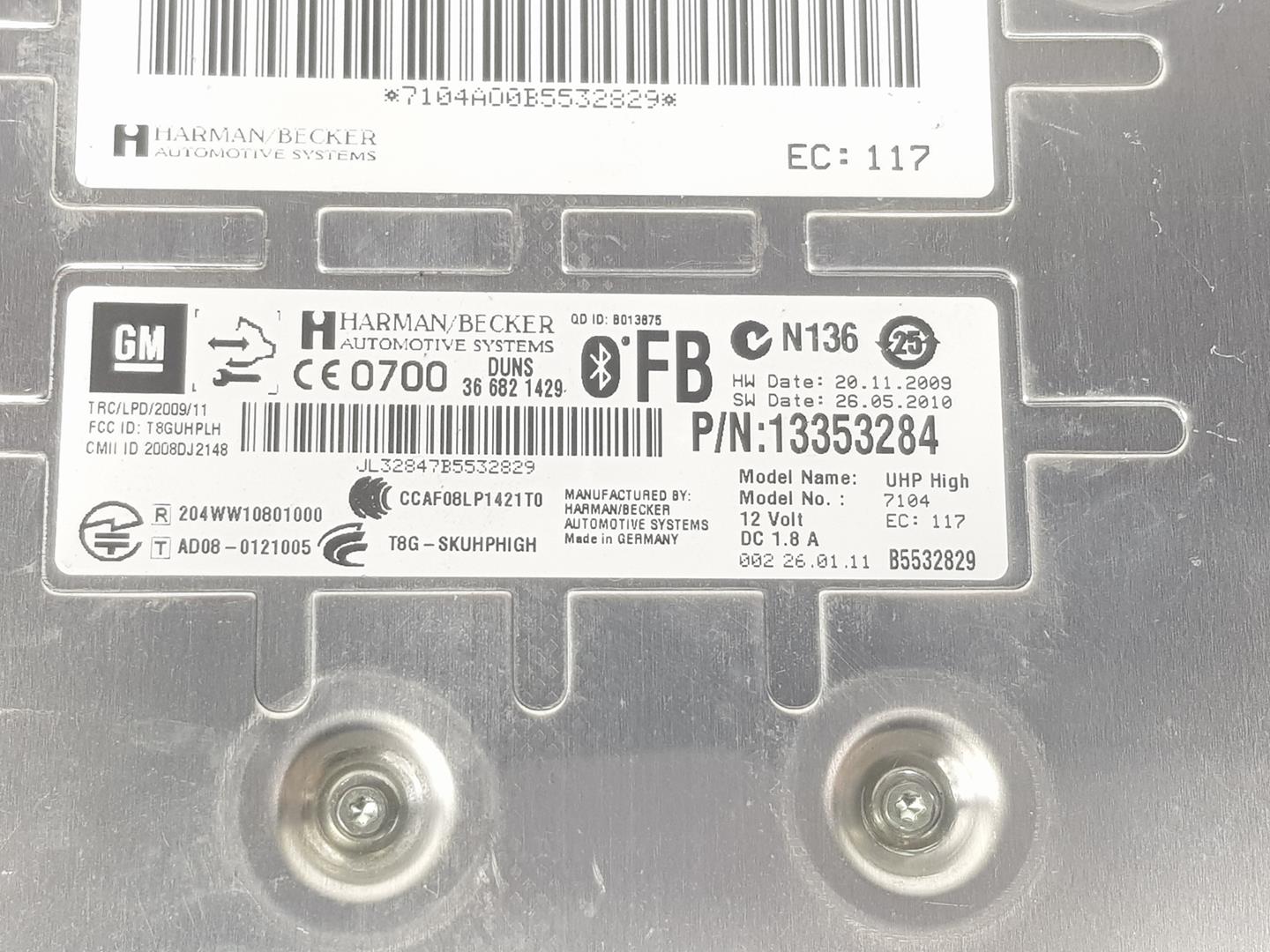 OPEL Astra J (2009-2020) Telefonkontrollenhet 13353284,13353284 19795344