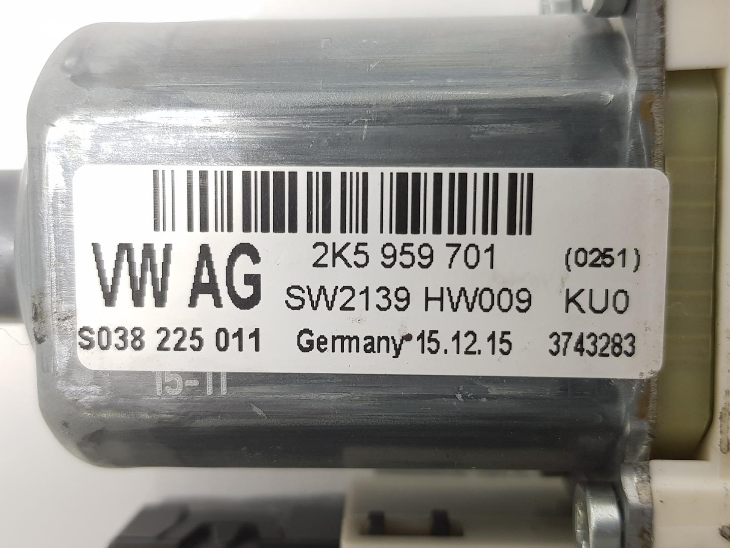 VOLKSWAGEN Caddy 4 generation (2015-2020) Front venstre dør vindusregulator motor 2K5959701, 2K5959701A 25327869