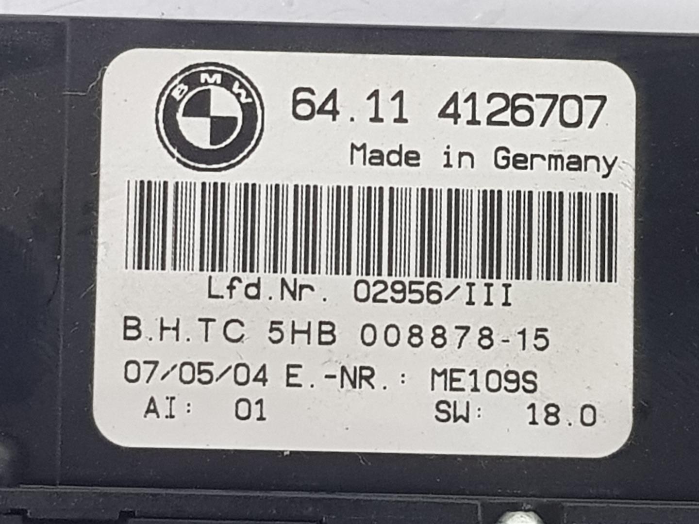 BMW 3 Series E46 (1997-2006) Klimato kontrolės (klimos) valdymas 64114126707, 4126707 19798339