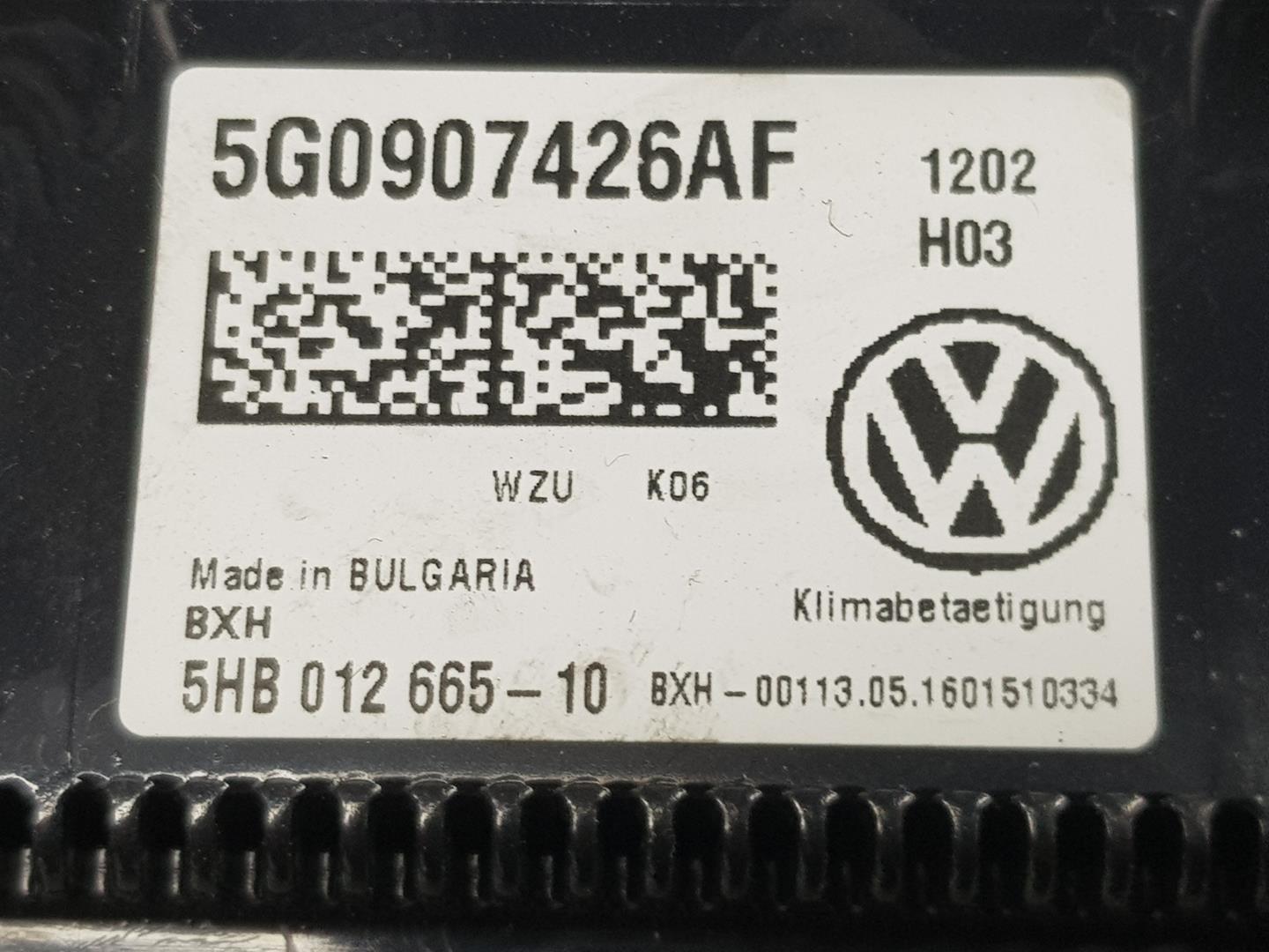 VOLKSWAGEN Passat B8 (2014-2023) Pегулятор климы 5G0907426AF, 5G0907426AF 24168813