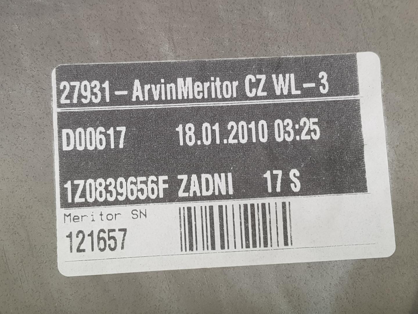 SKODA Octavia 2 generation (2004-2013) Bageste højre dør vinduesregulator 1Z0839462A, 1Z0839462A, SINMOTOR 19652905