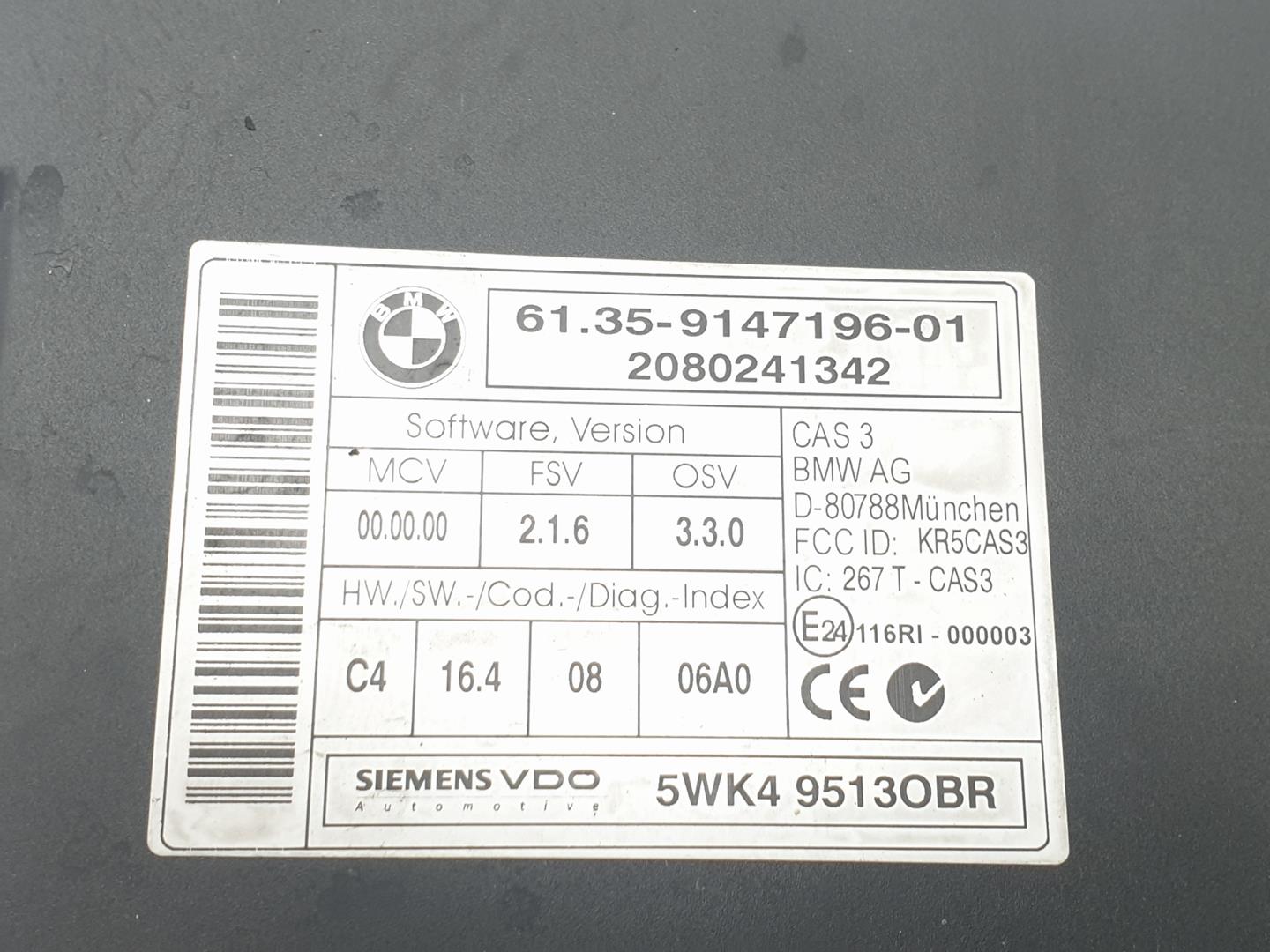 BMW 3 Series E90/E91/E92/E93 (2004-2013) Other Control Units 61359147196,9395657 24252384