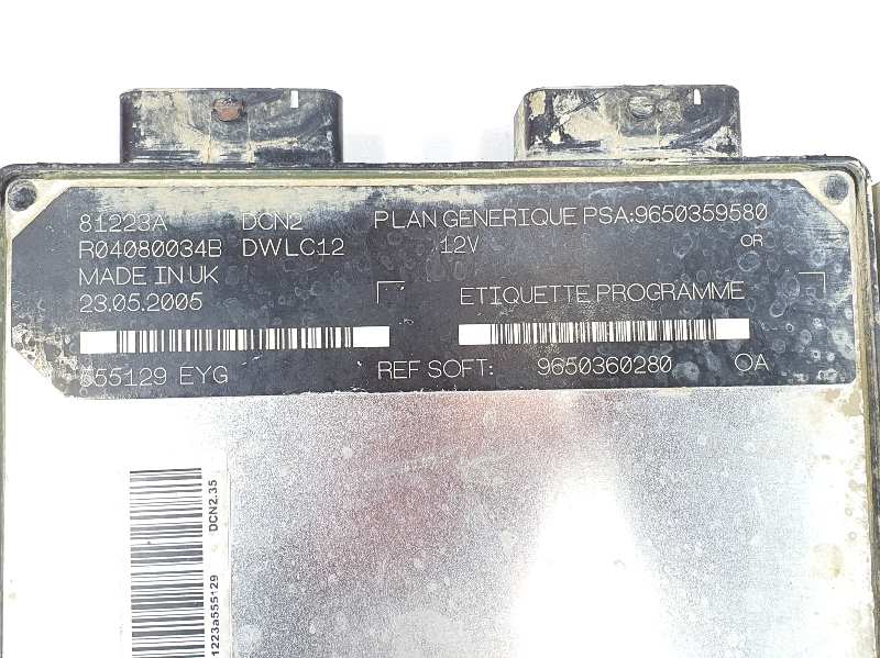 PEUGEOT Блок за управление на двигателя ECU 9650360280,9650359580,R4080034B2222DL 19751174