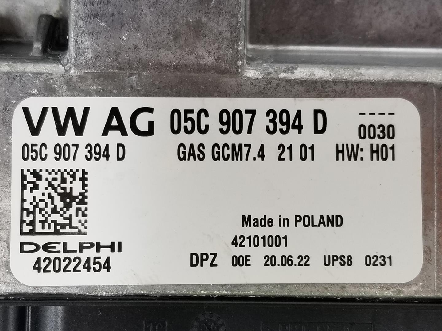 SEAT Alhambra 2 generation (2010-2021) Moottorin ohjausyksikkö ECU 05C907394D,05C907394D 19882192