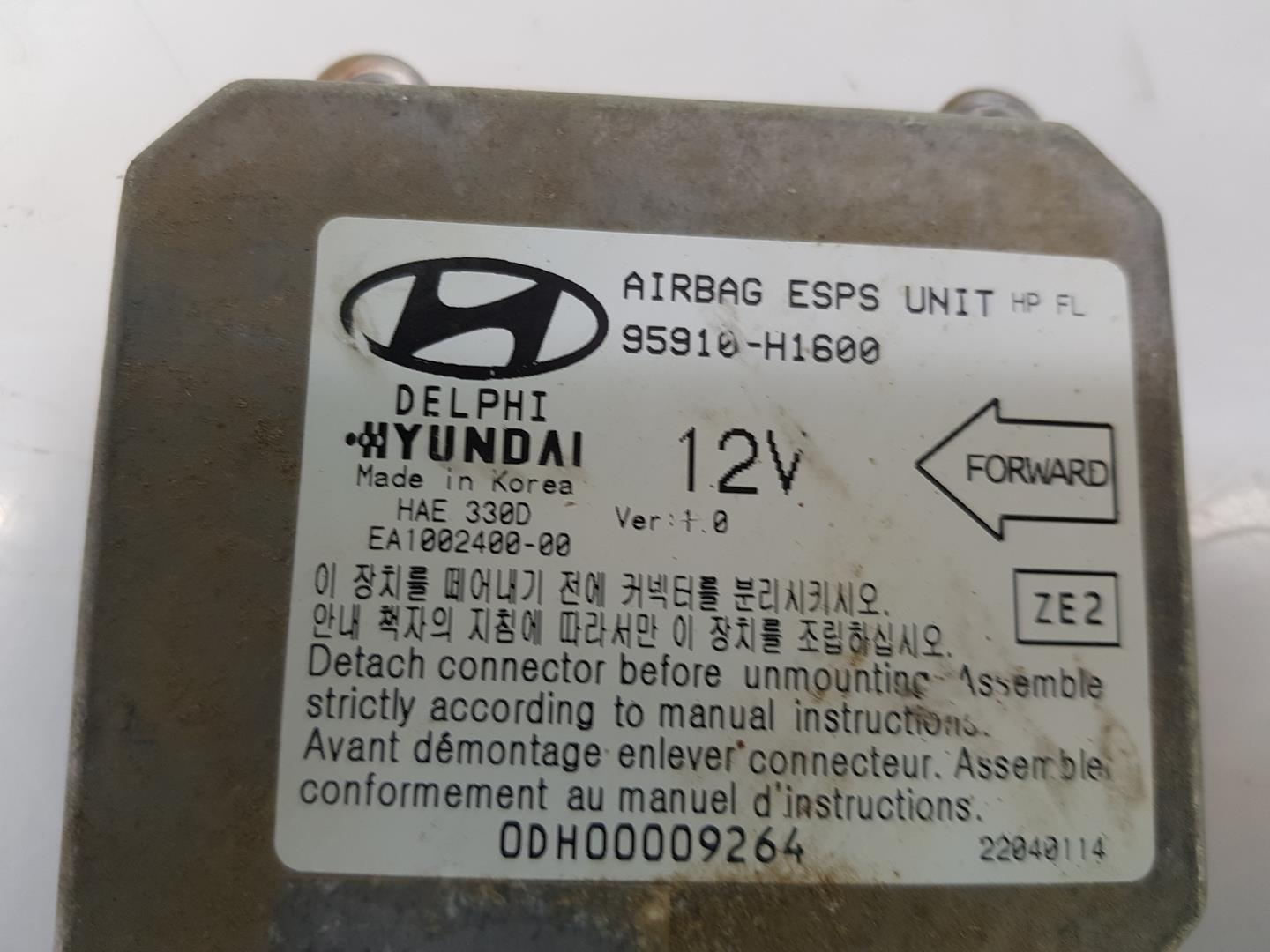 Centralita airbag J3 95910H1600 de Hyundai Terracan 2001-2007 150 CV con 169920 km - pieza usada
