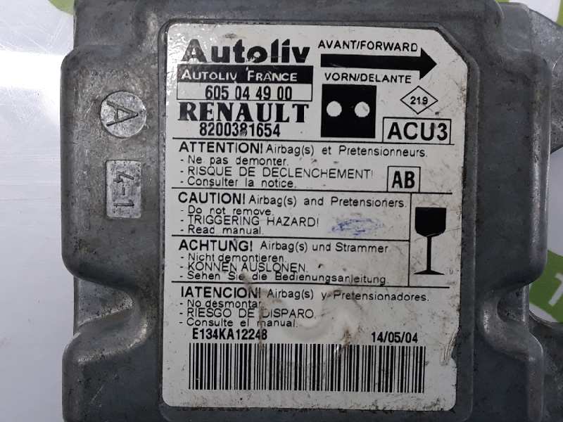 RENAULT Megane 1 generation (1995-2003) SRS Control Unit 8200381654,AUTOLIV605044900 19572246