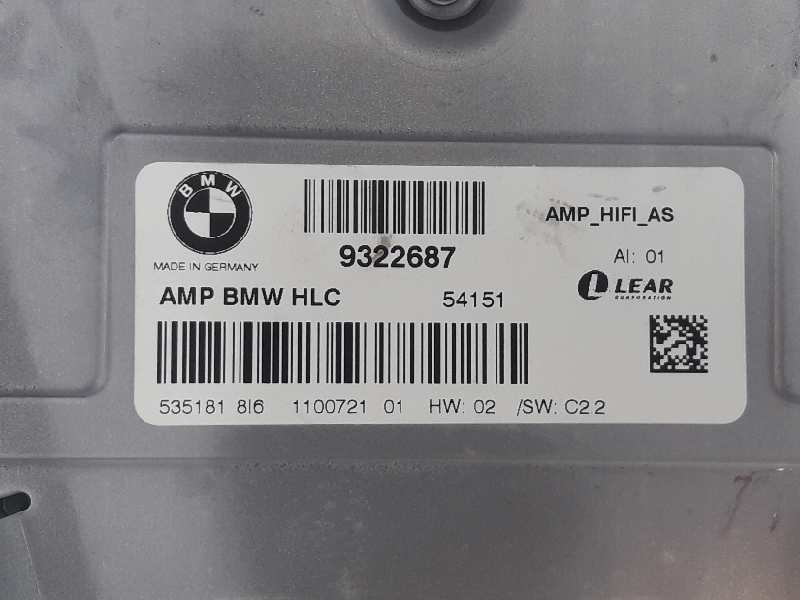 BMW 1 Series F20/F21 (2011-2020) Garso stiprintuvas 65129322687, 93226871100721 19641862