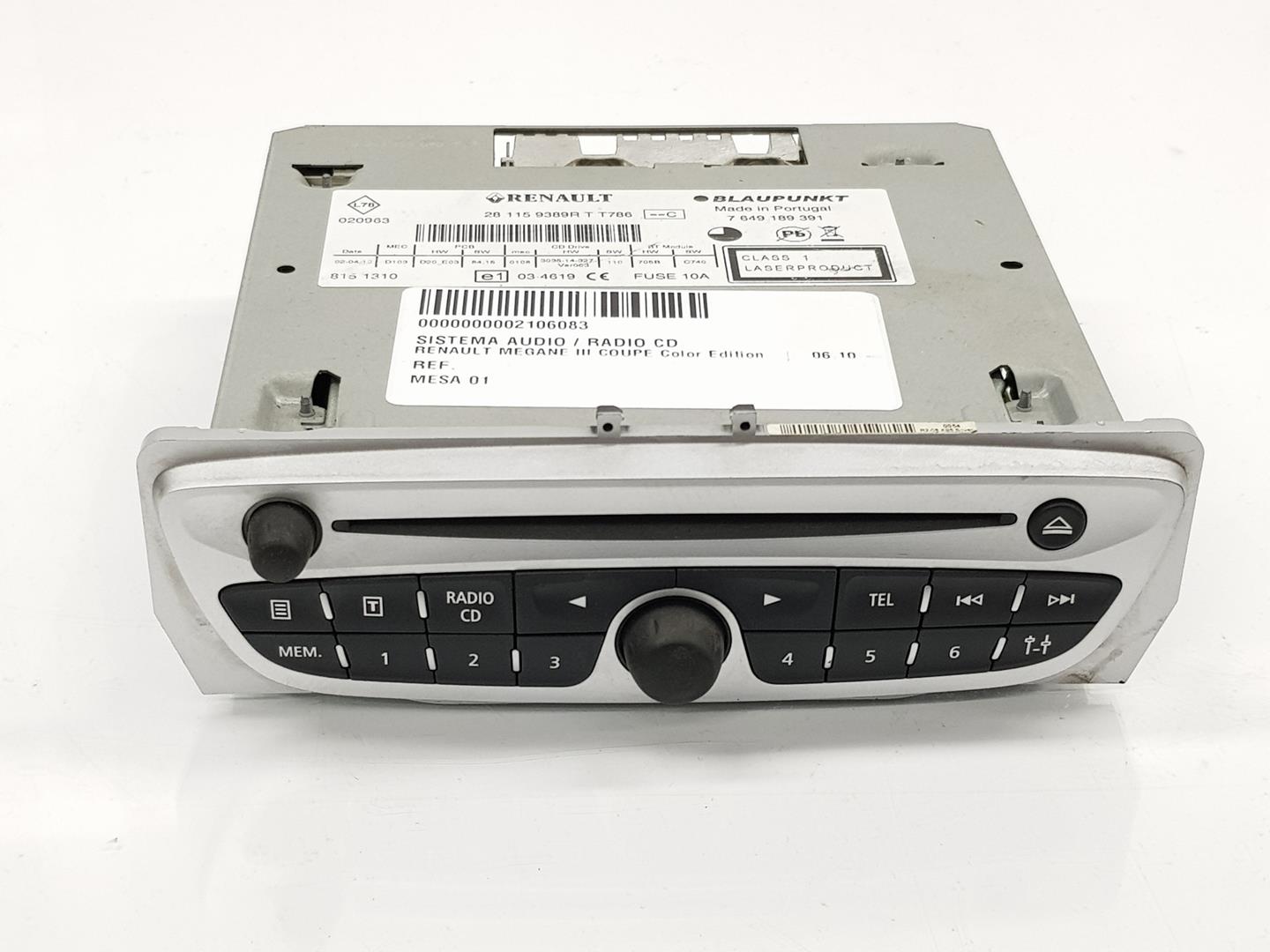 RENAULT Megane 3 generation (2008-2020) Music Player Without GPS 281159389R, 281159389R 23515437