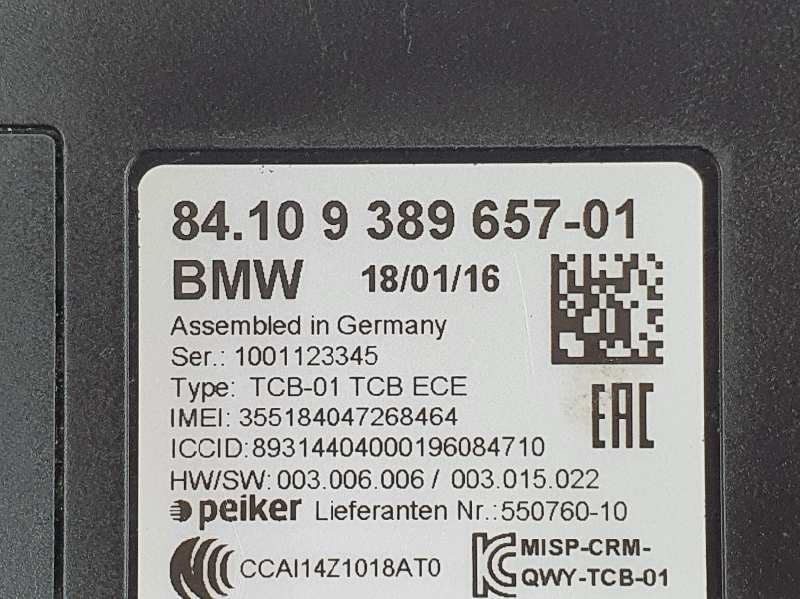 BMW 4 Series F32/F33/F36 (2013-2020) Telefonkontrollenhet 84109389657, 9389657 23777443