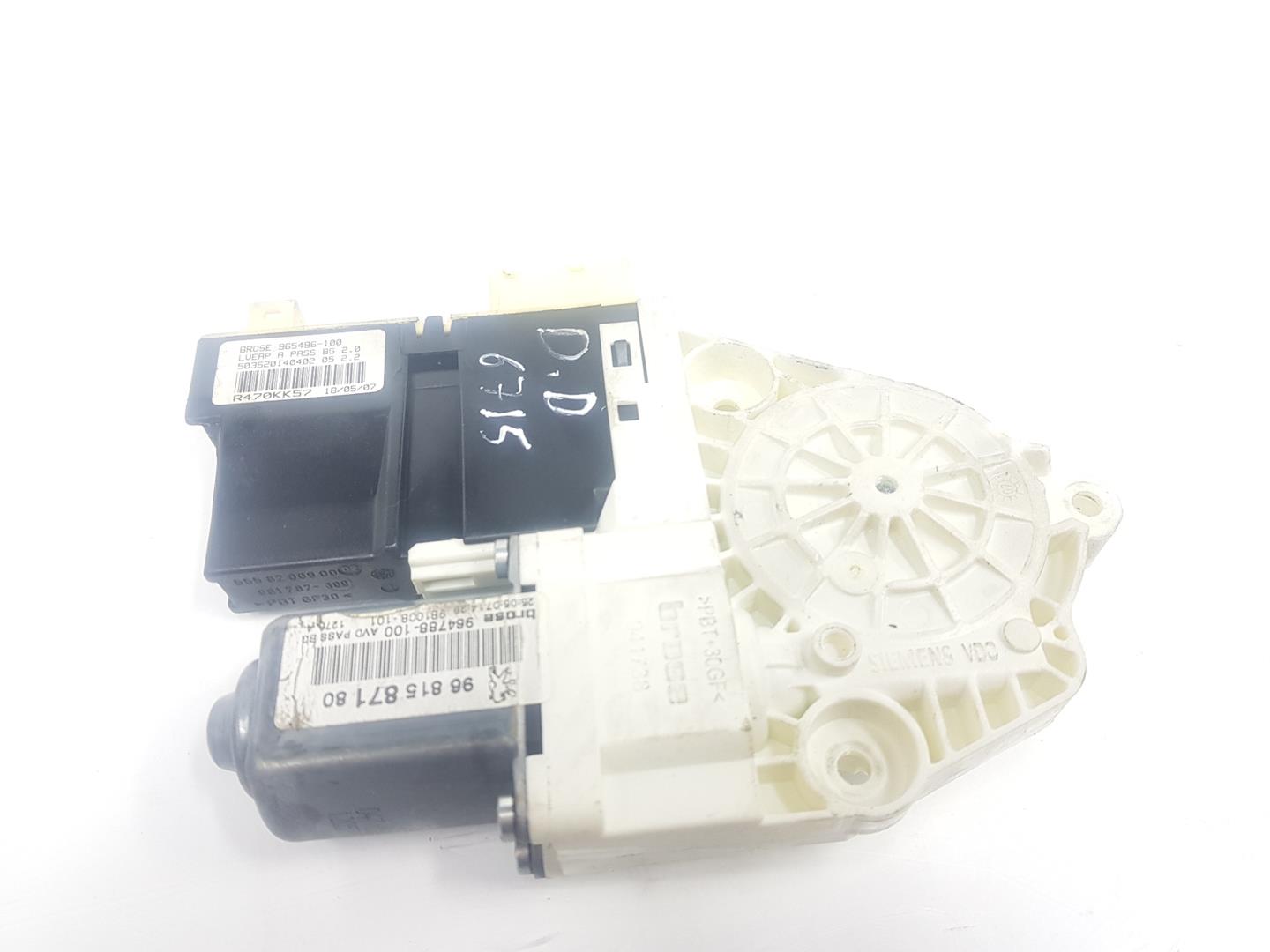 PEUGEOT 307 1 generation (2001-2008) Front Right Door Window Control Motor 9222S4, 9222S4 22734256