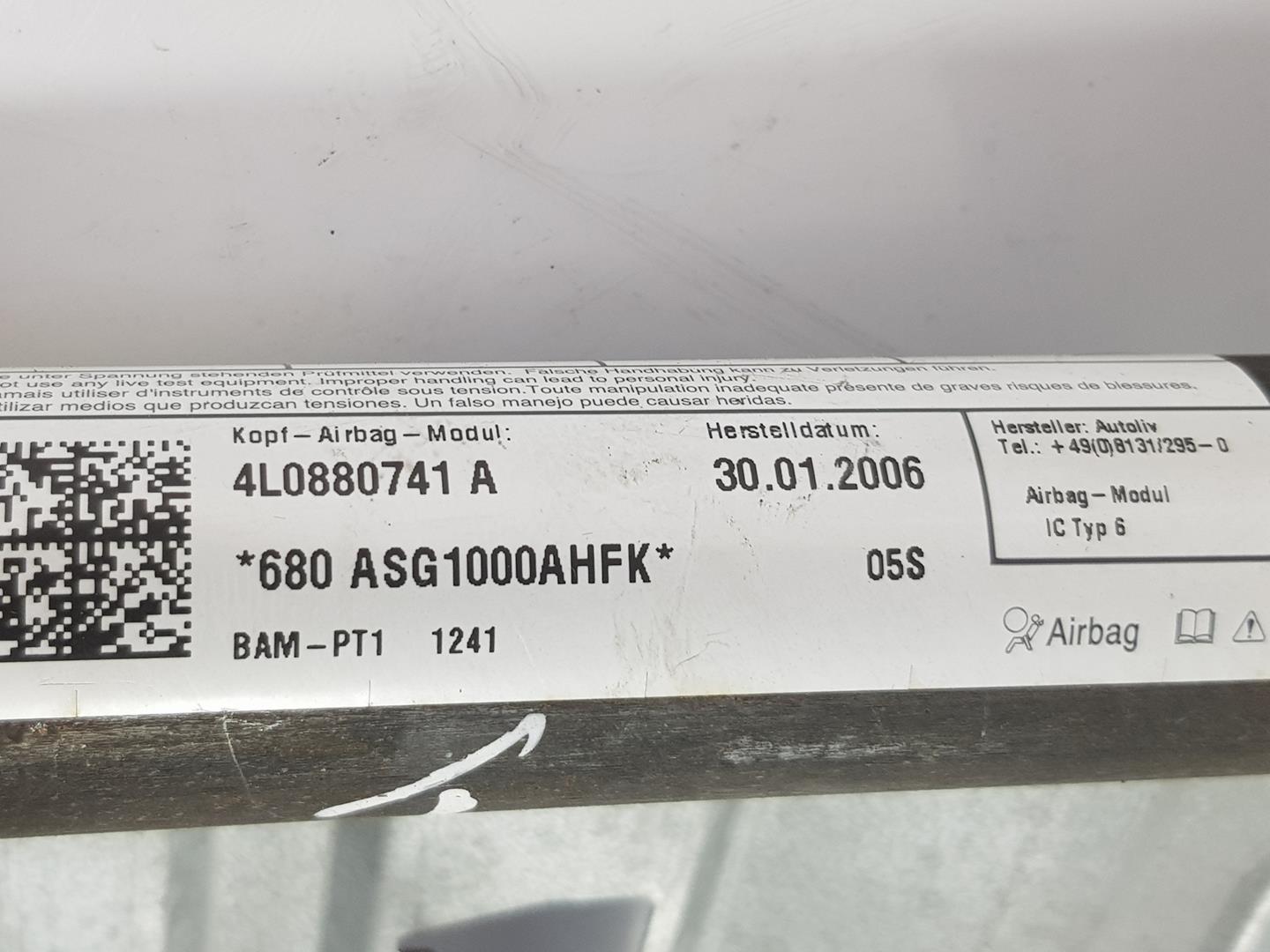 AUDI Q7 4L (2005-2015) Airbag de toit latéral gauche SRS 4L0880741A, 4L0880741A 19935735