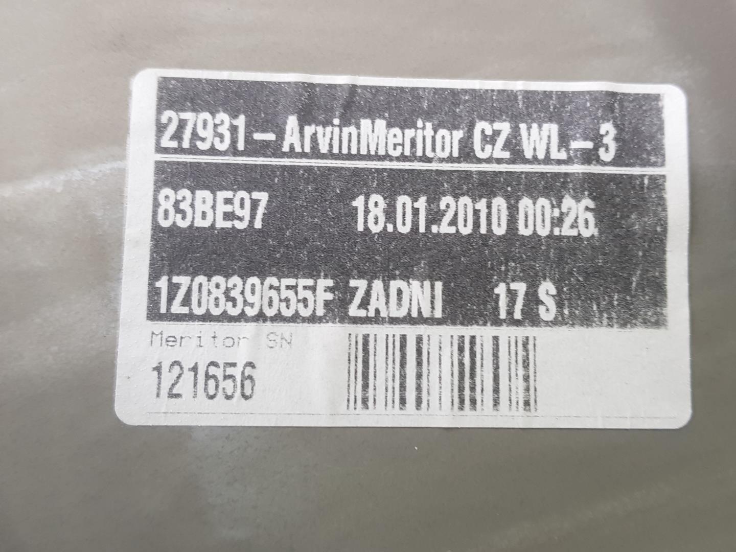 SKODA Octavia 2 generation (2004-2013) Aizmugurējo kreiso durvju logu pacēlājs 1Z0839461A, 1Z0839461A, SINMOTOR 19652907