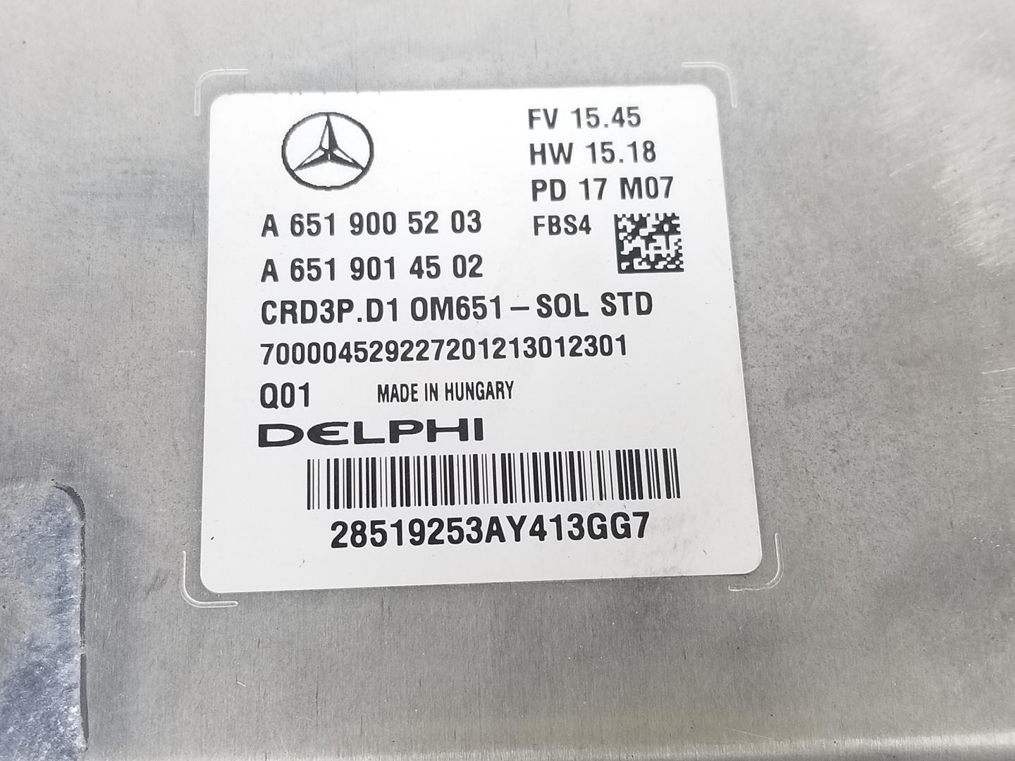 MERCEDES-BENZ C-Class W205/S205/C205 (2014-2023) Блок керування двигуном ECU A6519005203,A6519005203 19928524