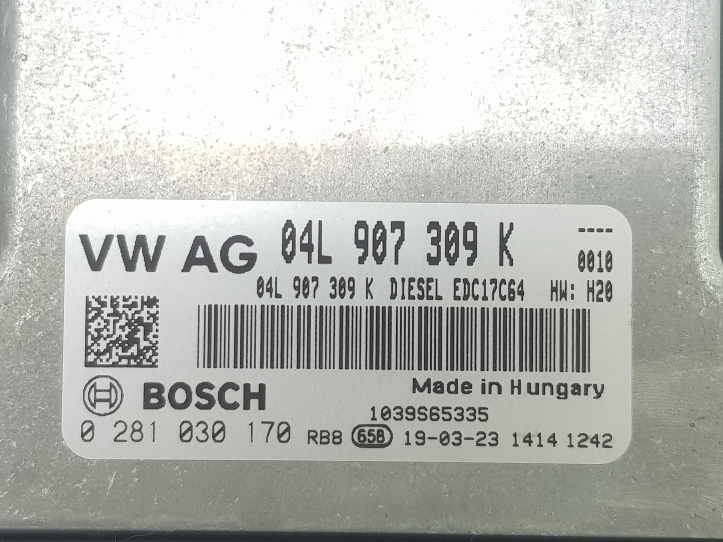 VOLKSWAGEN Caddy 4 generation (2015-2020) Engine Control Unit ECU 04L907309K,0281030170 19852499