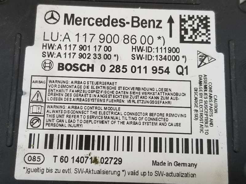 MERCEDES-BENZ GLA-Class X156 (2013-2020) Другая деталь KITAIRBAG, A1176800801, A0008605503 19886674