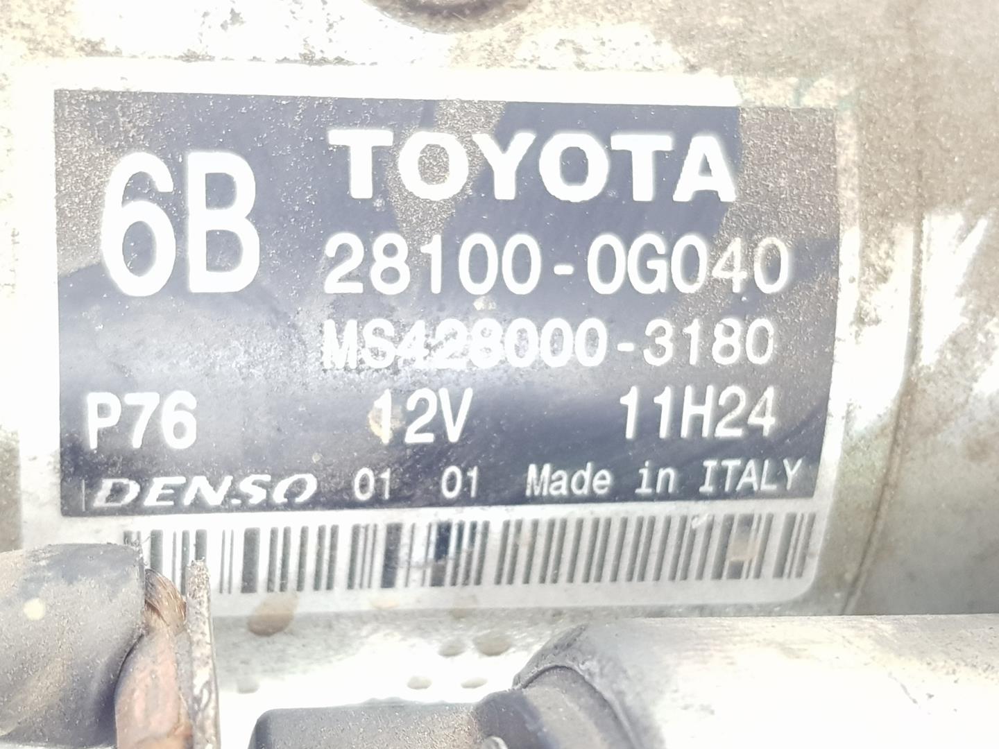 TOYOTA Avensis 2 generation (2002-2009) Starteris 281000G040, 281000G040 19936145