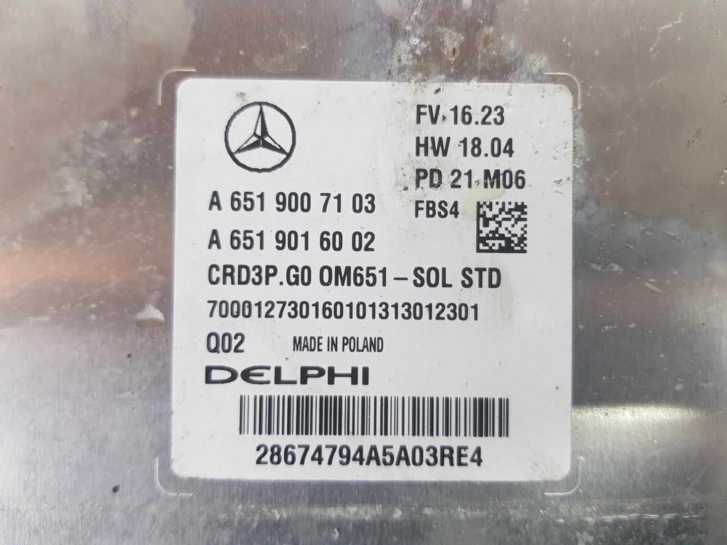 MERCEDES-BENZ Sprinter 2 generation (906) (2006-2018) Блок керування двигуном ECU A6519007103,A6519016002 19870854