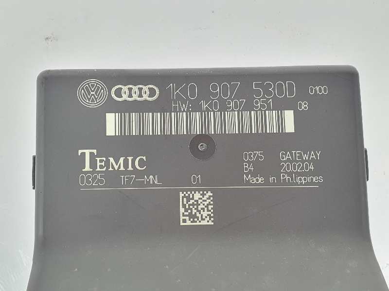 AUDI A2 8Z (1999-2005) Блок керування шлюзом 1K0907530D,1K0907951,GATEWAY 19746391