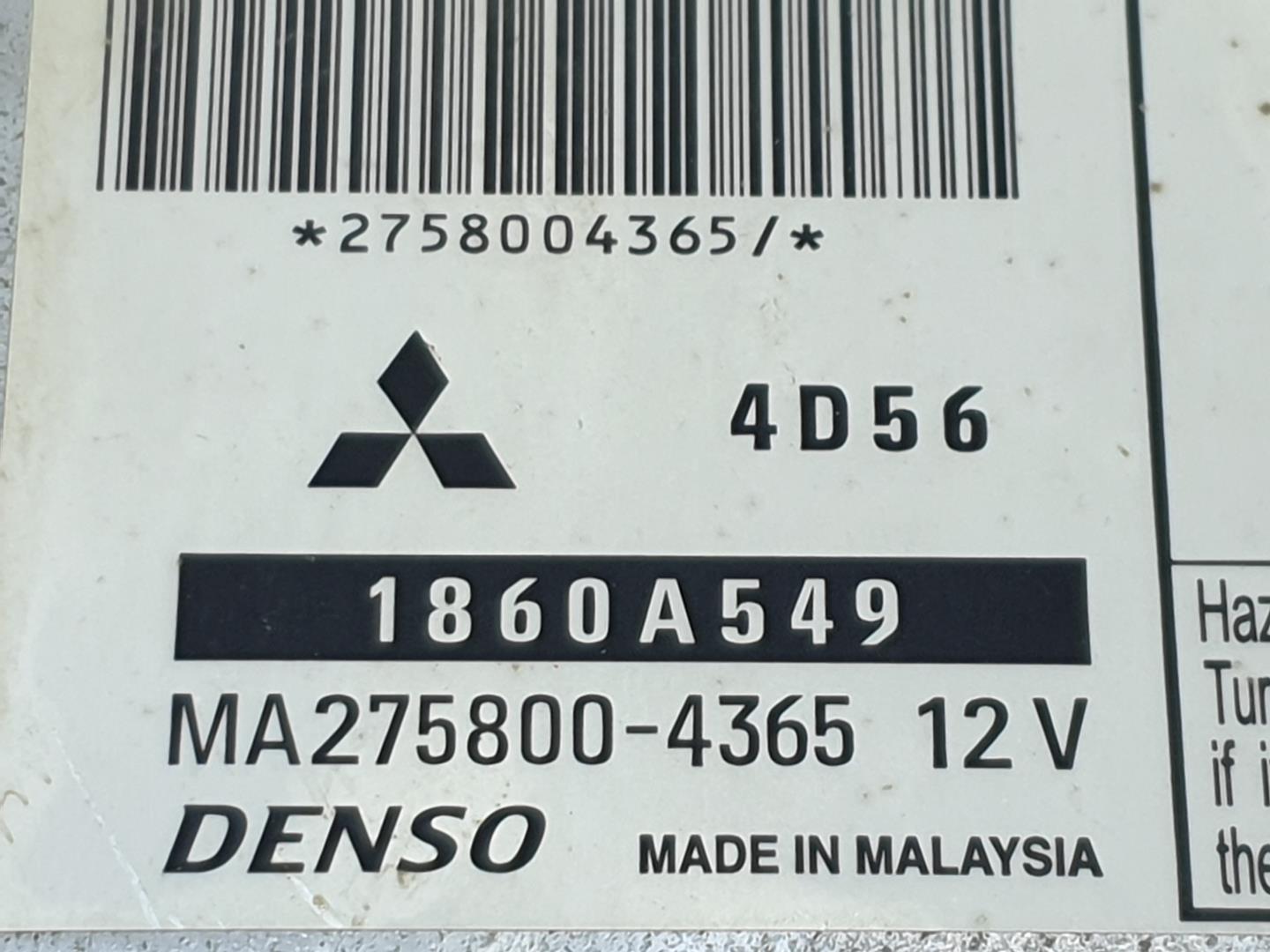 MITSUBISHI L200 4 generation (2006-2015) Calculateur d'unité de commande du moteur 1860A549, 1860A549 24236990