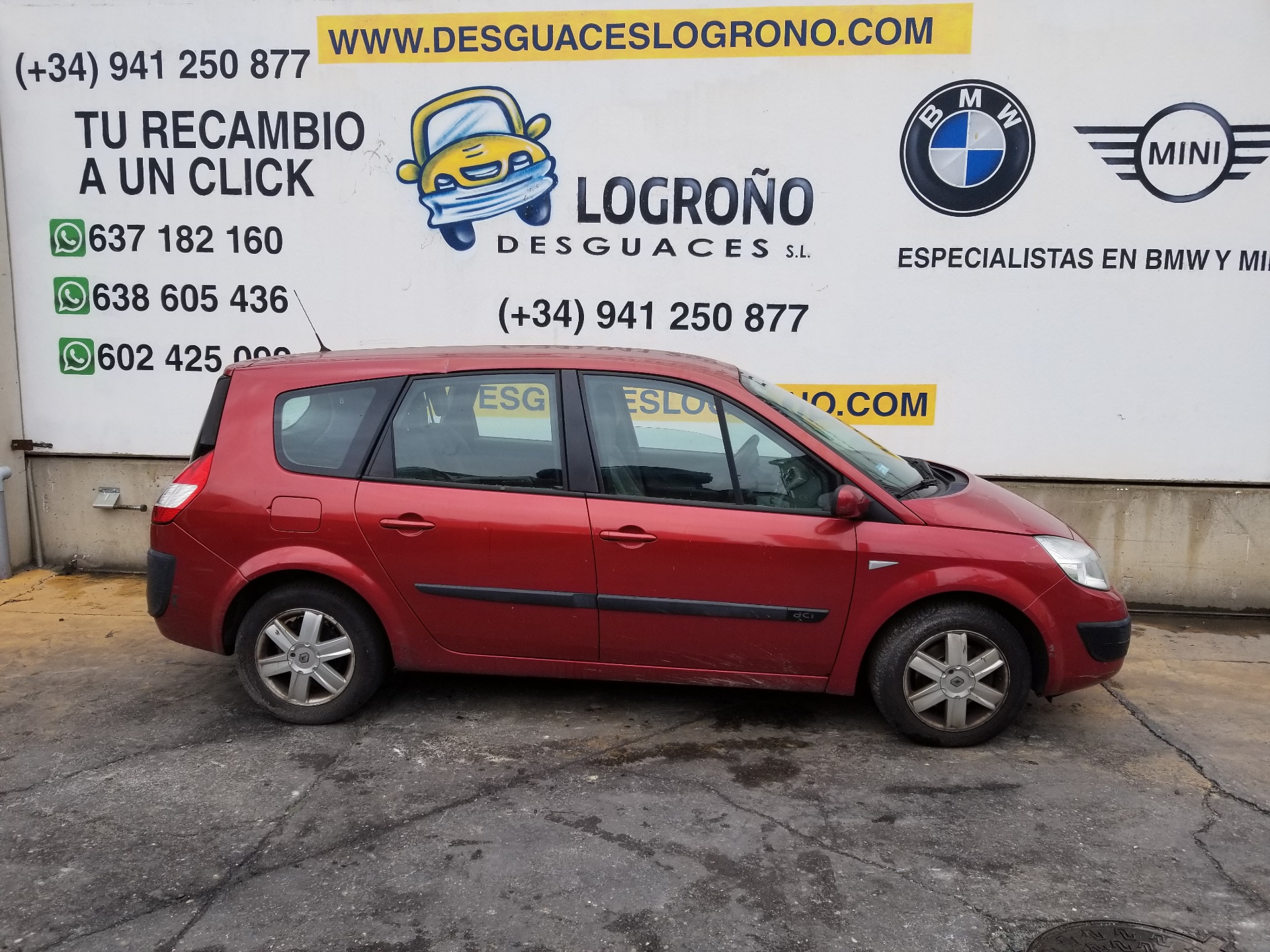 RENAULT Scenic 2 generation (2003-2010) Задня права дверцята 7751475409,7751475409,COLORROJOTEB76 24206870