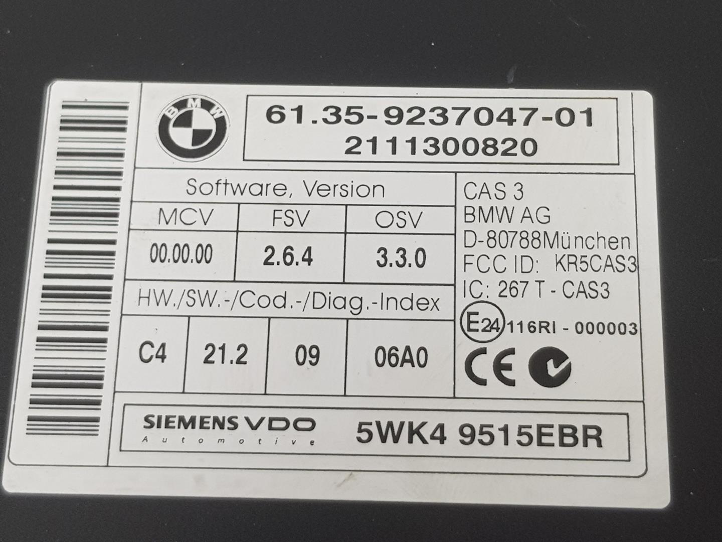 BMW 3 Series E90/E91/E92/E93 (2004-2013) Muut ohjausyksiköt 61359237047,9395657 24684085