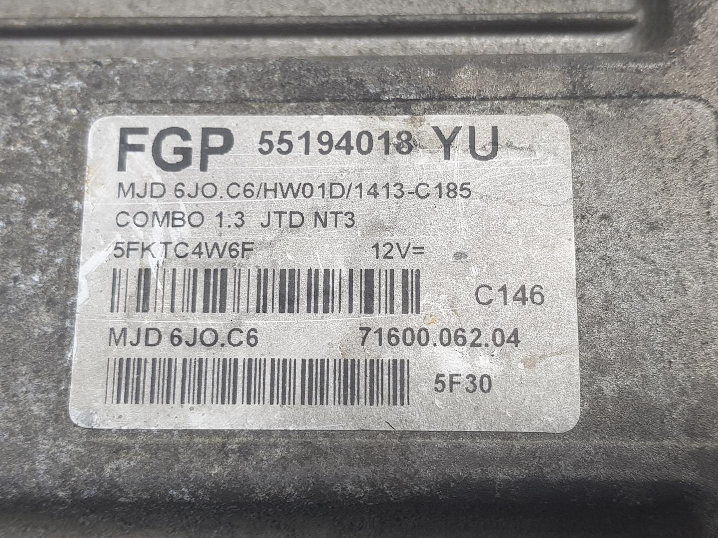 OPEL Combo C (2001-2011) Engine Control Unit ECU 55194018, 55194018YU 19909909