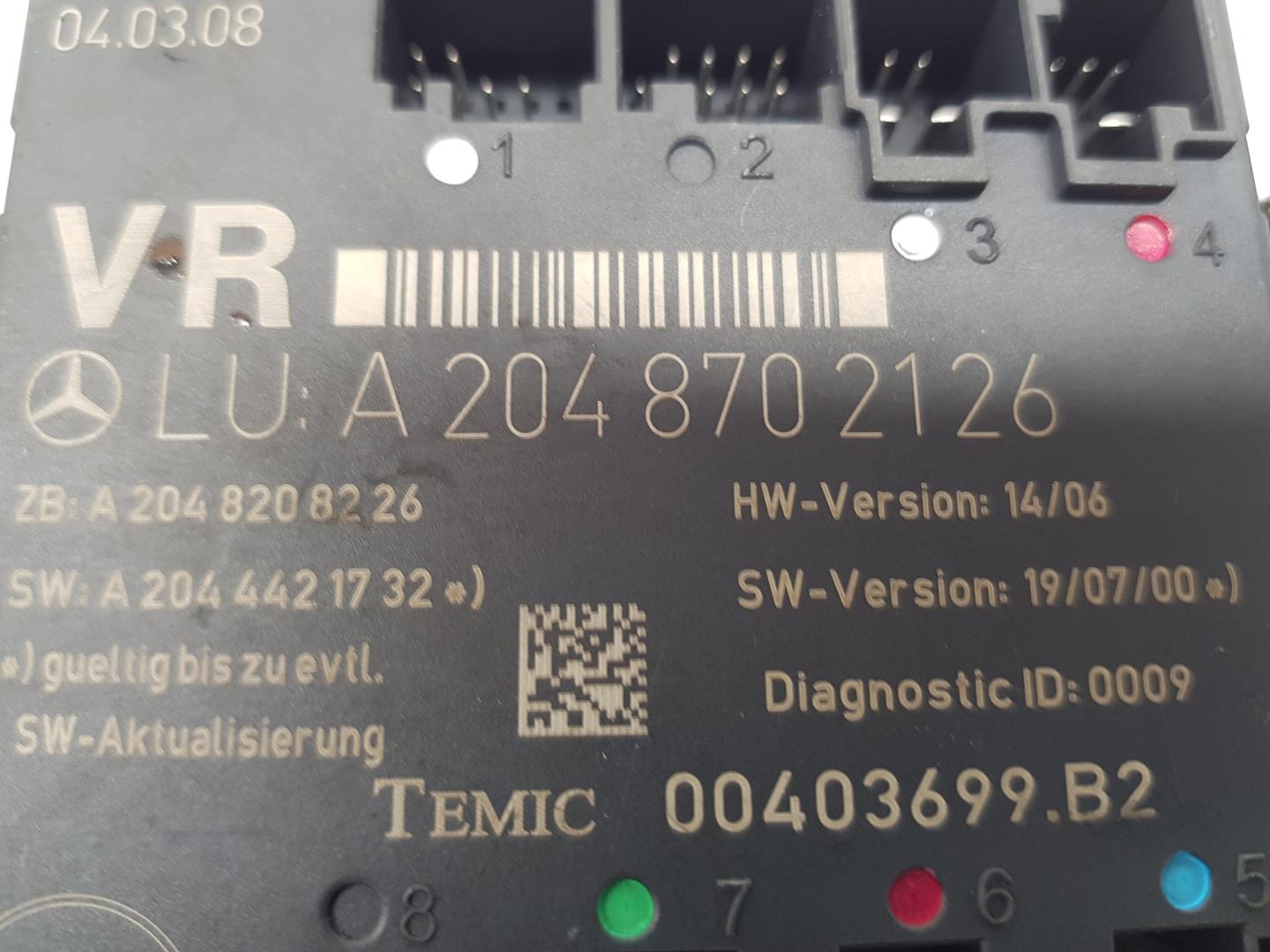 MERCEDES-BENZ C-Class W204/S204/C204 (2004-2015) Другие блоки управления A2048702126,A2048208226 24193325