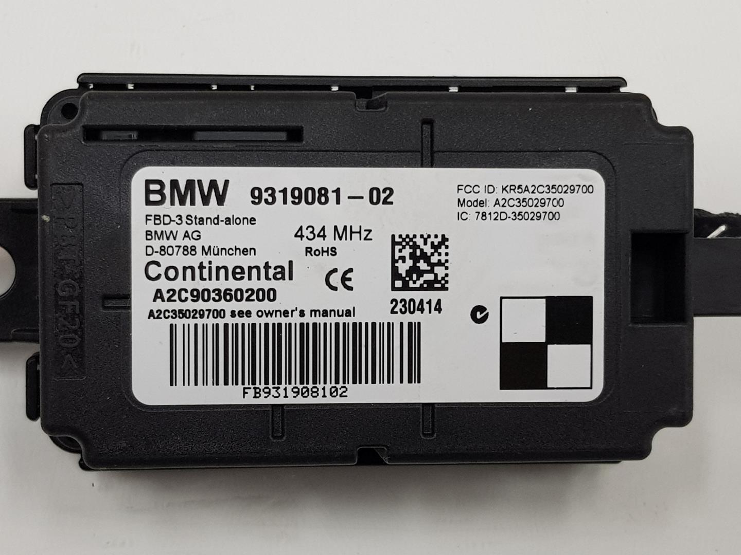 BMW 1 Series F20/F21 (2011-2020) Andre kontrollenheter 9319081, 9319081 24823823