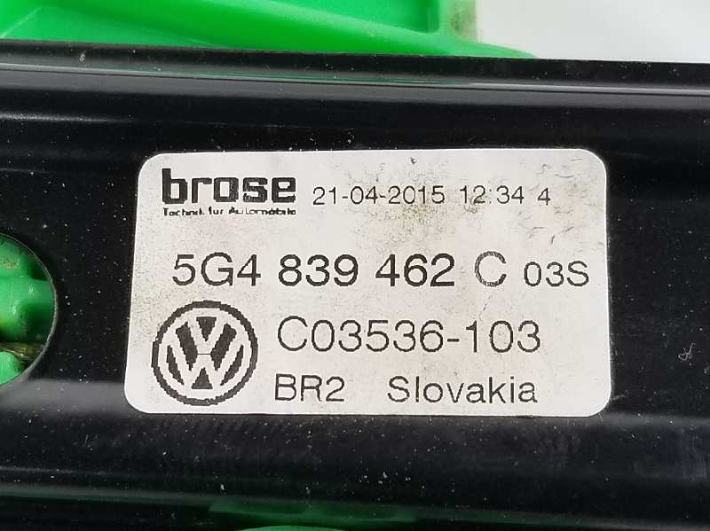 VOLKSWAGEN Variant VII TDI (2014-2024) Стеклоподъемник задней правой двери 5G4839462C, 5G4839462C, 2222DL 19745734