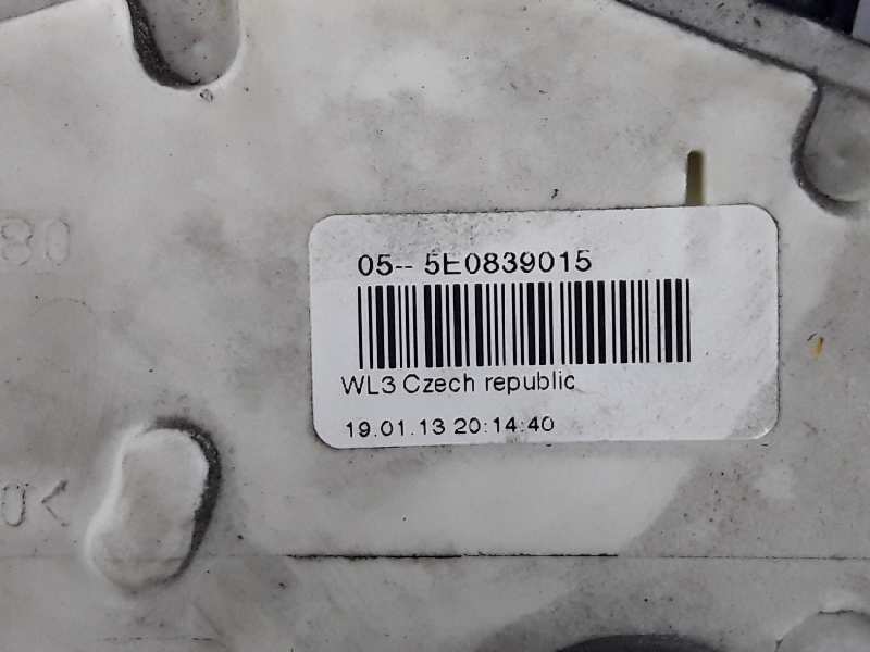 SEAT Toledo 4 generation (2012-2020) Rear Left Door Lock 5E0839015, 5TA839015D, 7PINES 19652546