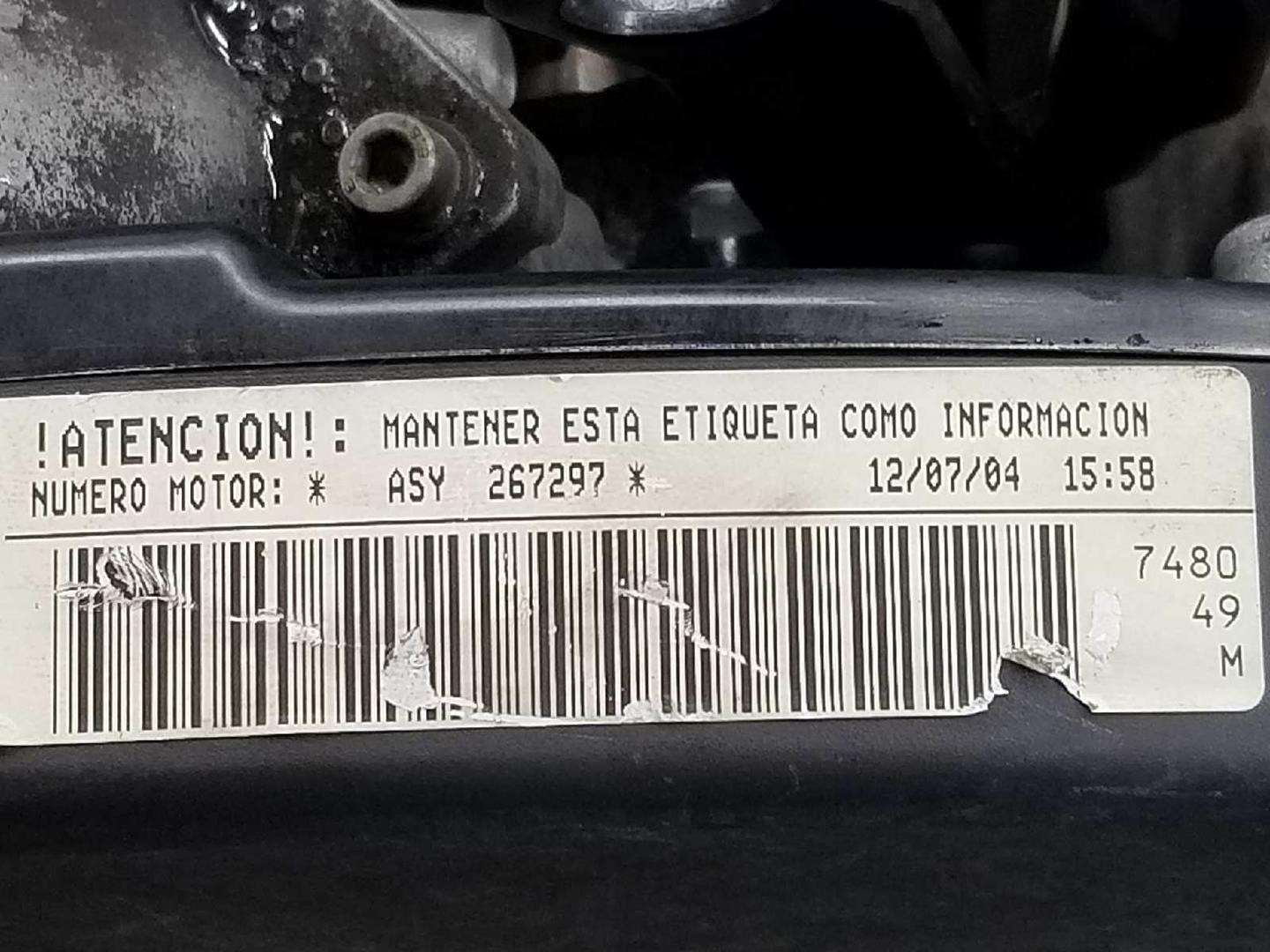 SEAT Cordoba 2 generation (1999-2009) Engine 038100103MX, 038100103MX, ASY 19759699