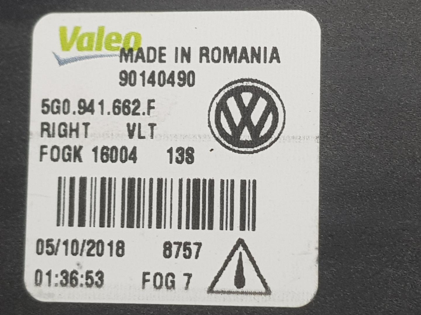 VOLKSWAGEN Golf 7 generation (2012-2024) Противотуманка бампера передняя правая 5G0941662F,5G0941662F,PROCEDEDEVEHÍCULORHD 19857143