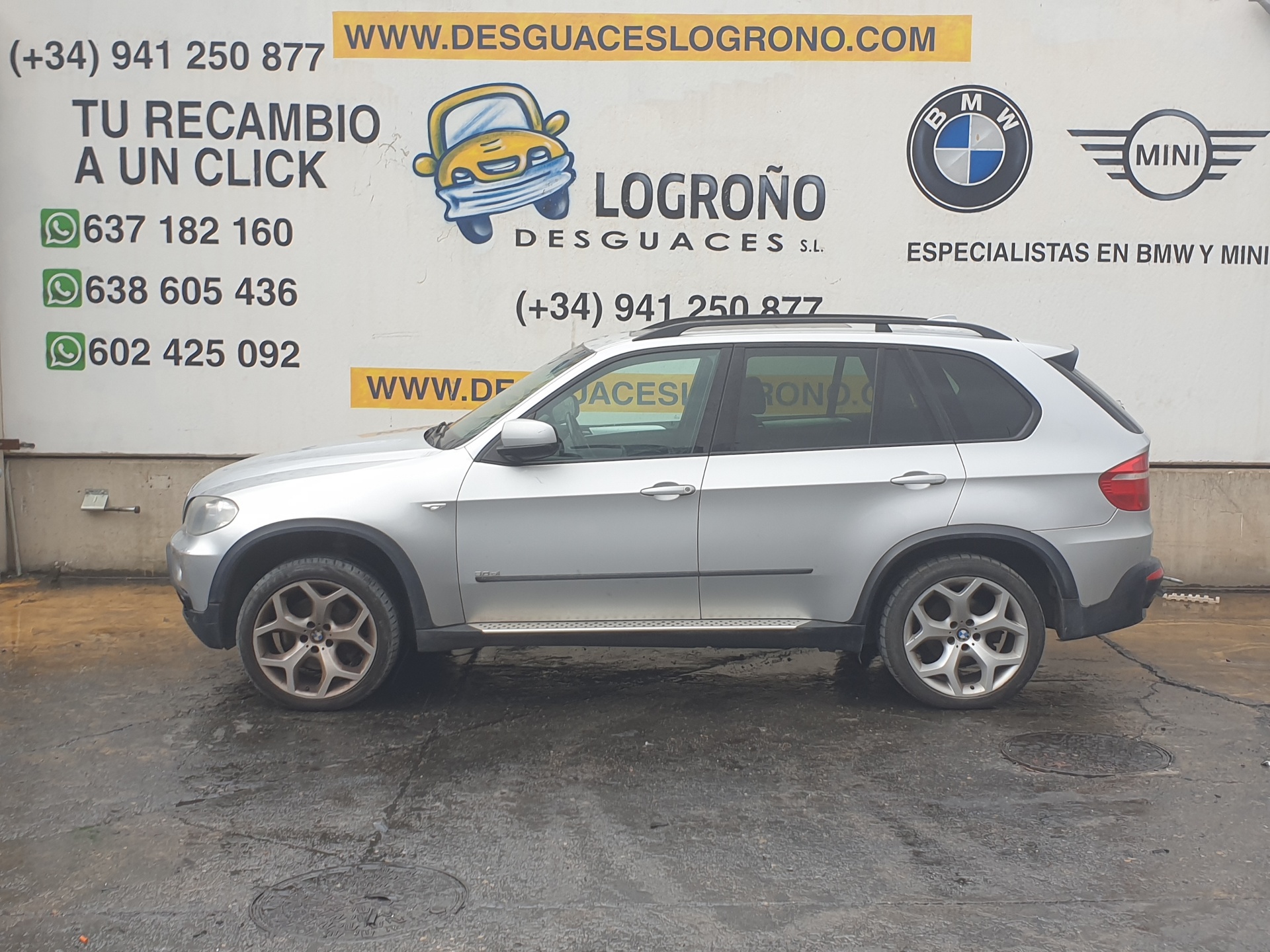 BMW X5 E70 (2006-2013) Aizmugurējo kreiso durvju loga pacēlāja motorīts 67627267691,7267691 24228751