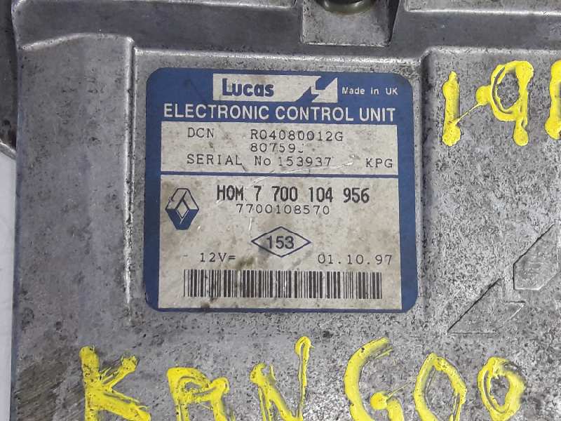 RENAULT Kangoo 1 generation (1998-2009) Блок управления двигателем 7700104956, 7700111205LUCAS/- 19632809