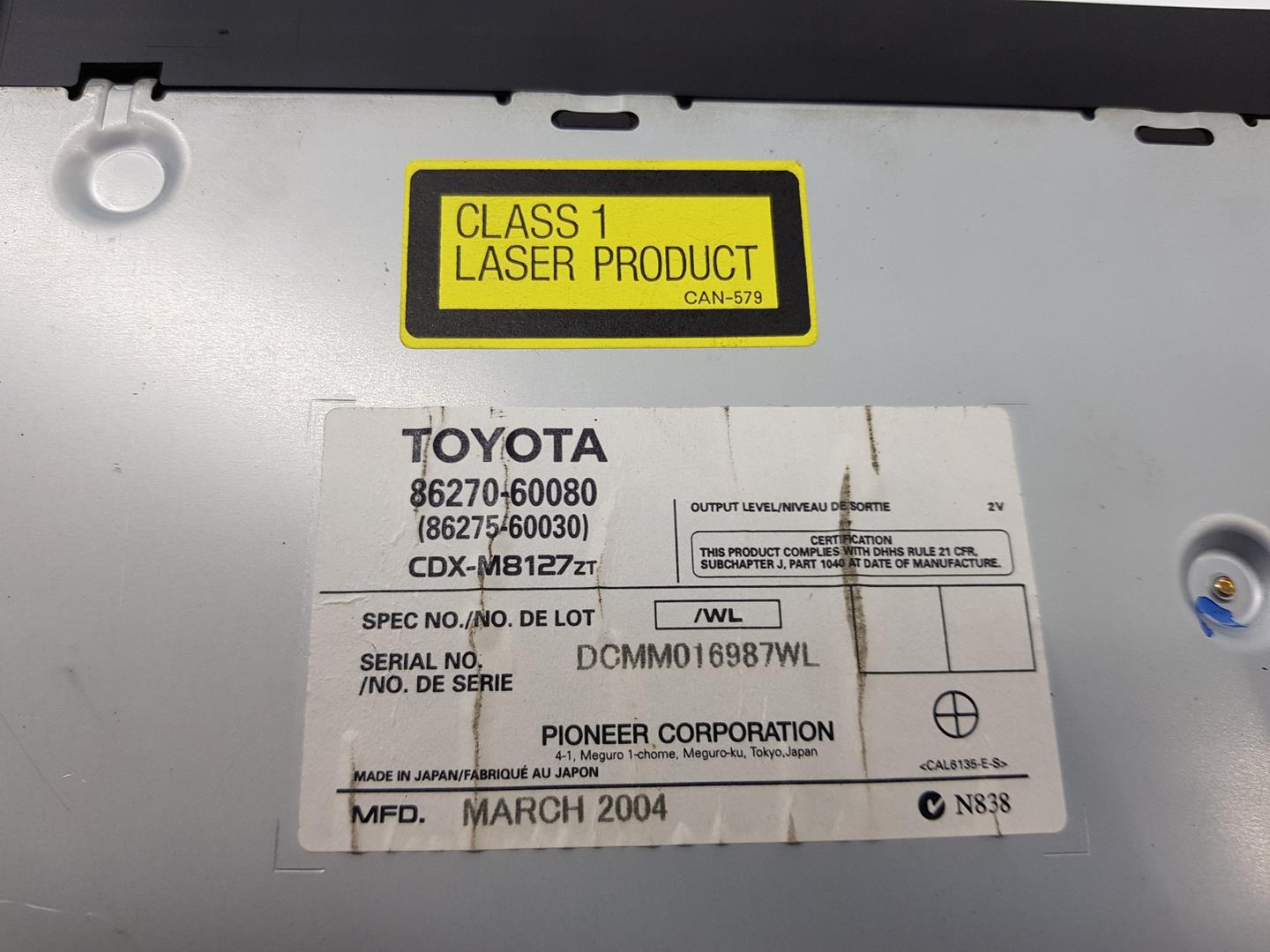 TOYOTA Land Cruiser 70 Series (1984-2024) Lecteur de musique sans GPS 8627060080,8627060080 24661753