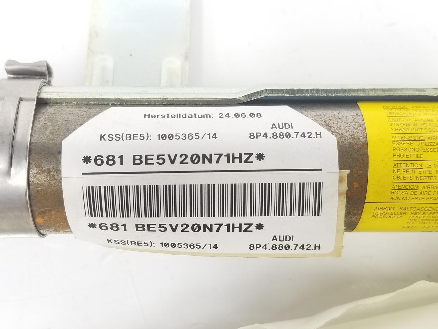 AUDI A2 8Z (1999-2005) Dešinės pusės stogo oro pagalvė (SRS) 8P4880742H, 8P4880742J 19925970