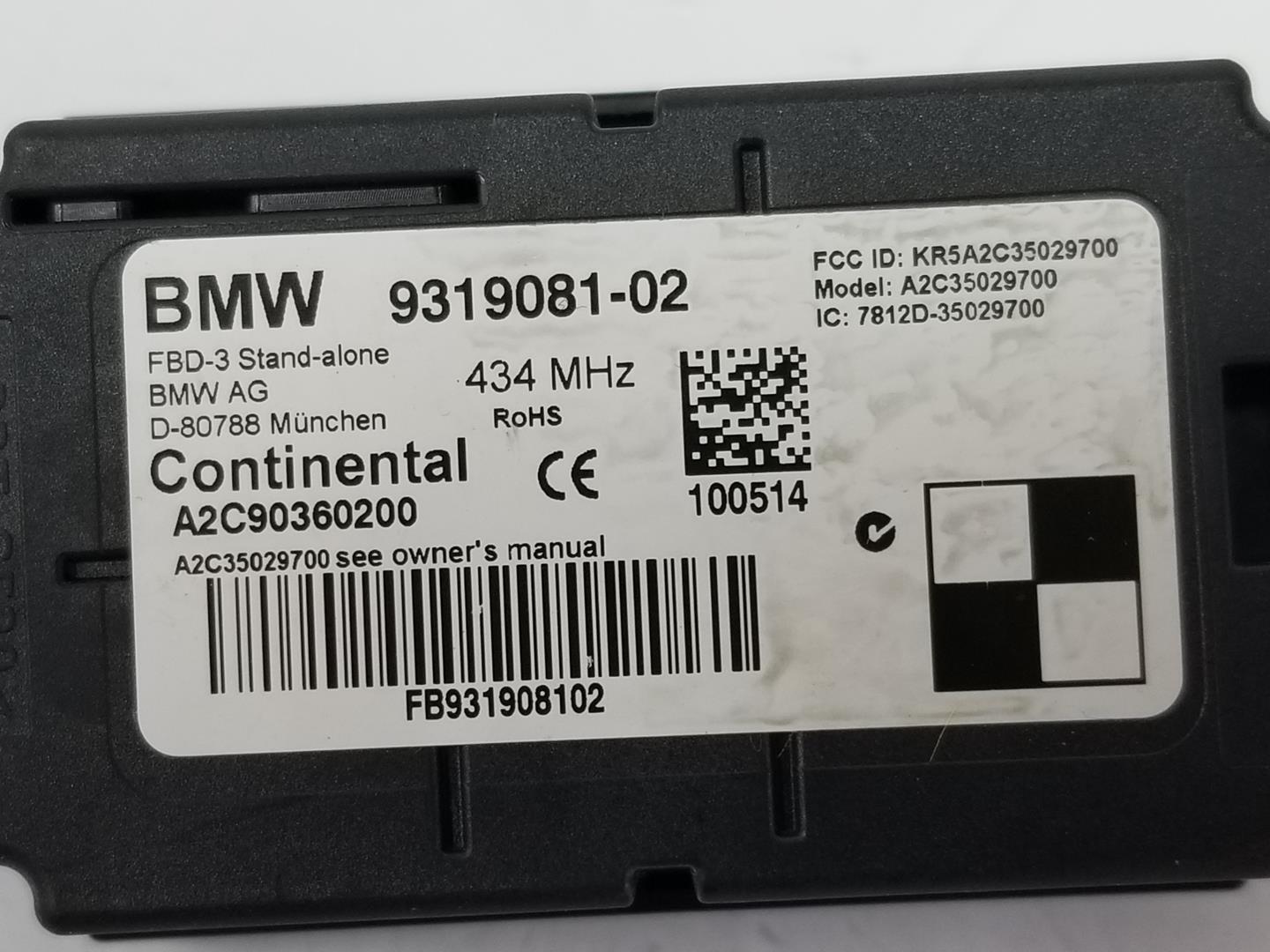 BMW 1 Series F20/F21 (2011-2020) Other Control Units 61359319081, 9319081 19881467